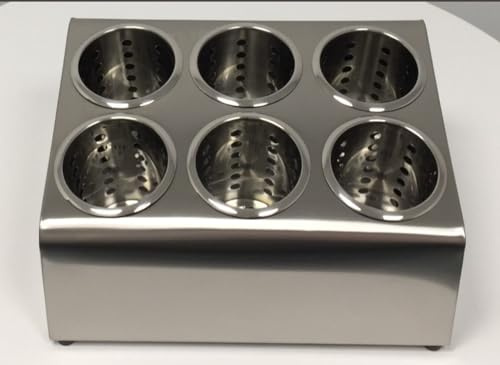 Besteckkasten mit 4 oder 6 Besteckköcher aus Edelstahl Küche Gastronomie (6)