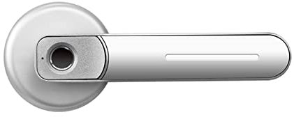 OUTFYT Maniglia for Serratura a Impronta Digitale USB Ricaricabile antifurto Ingresso di Sicurezza Senza Chiave biometrico Elettrico Intelligente con 2 Chiavi Smart Home,Blocco di Sicurezza(Silver)