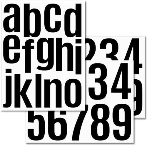 34 Stück Zahlen Aufkleber,Hausnummer Klebend,Aufkleber Zahlen,Hausnummern,Klebezahlen Wetterfest,Zahlenaufkleber,14 Kleinbuchstaben + 20 Zahlen 0-9,Für Türen,Briefkästen,Regale,Dekorieren