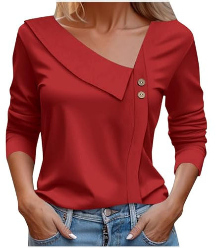 Camiseta Basica Mujer, Camisetas de Fiesta Mujer, Camiseta térmica para Mujer, Camisetas Basicas Mujer Manga Larga, Blusas de Fiesta con Brillo Mujer, Blusa Mujer Elegante, Tops Mujer Elegantes, Tops