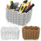 3 Pcs Cestas Organizadoras Trenzadas, Cestas Almacenaje Baño, Cajas de Almacenaje de Cuerda de Algodón, Cesta Baño, Cestos Almacenamiento para Juguetes Maquillaje Dormitorio(19 x 15 x 12 cm)