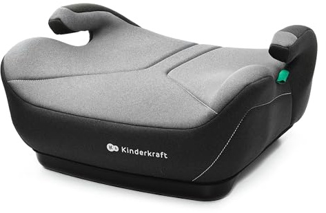 Kinderkraft I-BOOST 2 I-SIZE, Seggiolino auto, 125-150 cm, Seggiolino per Bambini, Seggiolino rialzato per Bambini dai 6 ai 12 Anni, facile da Montare, postura Ergonomica, Schiuma extra, Grigio