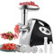 Mingfuxin Electric Meat Grinder, Stainless Steel Meat Mincer & Sausage Stuffer, Food Grinding Mincing Machine with 3 Different Cutting Plates Sausage Maker for Home & Commercial Using