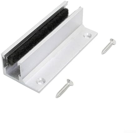 Guide del sistema di porte scorrevoli con rivestimento interno in peluche per una maggiore riduzione del rumore e durata, compatibili con porte scorrevoli in vetro tra 0 e 14 mm di spessore