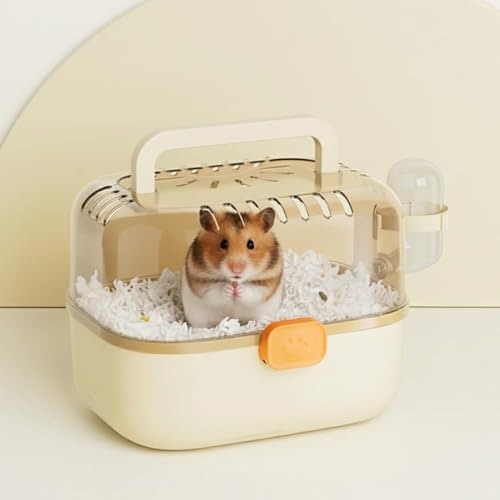 Hamster Carrier Travel Cage with Water Bottle for Golden & Dwarf Hamsters