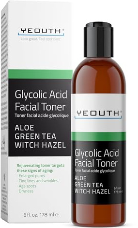 Glycolic Acid Facial Toner, 6 fl oz (178 ml), YEOUTH