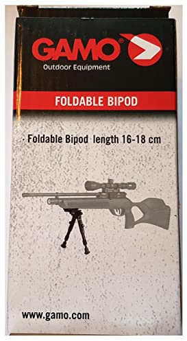 Gamo rugged foldable bipod with 16-18cm extendable legs for 177, 22 airguns and air rifles. Includes fixing kit