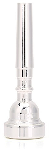 Trumpet Mouthpiece, Gold Plated Silver Plated Trumpet Mouthpiece 3C Size Trumpet for Beginners and Professional Players (Silver)