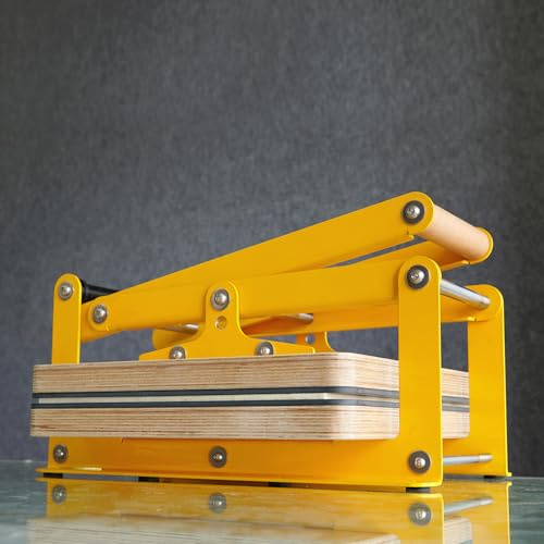 Linocut Printing Hand Lever Press Machine, Printmaking Rubbing Machine, Plate Size 380 * 380 Mm, Lino Cuts, Cutting Printing, for Chevron Board, Linen Board