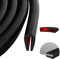 Protection bord de tole EPDM joint caoutchouc en u joint porte voiture adhesif noir caoutchouc protection metal verre (3m, 1,6mm)