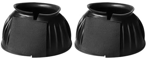 MiOYOOW Hufglocken für Pferde, 1 Paar Gummi Springglocken mit Klettverschluss für Training, Wettkampf, Rehabilitation von Pferden