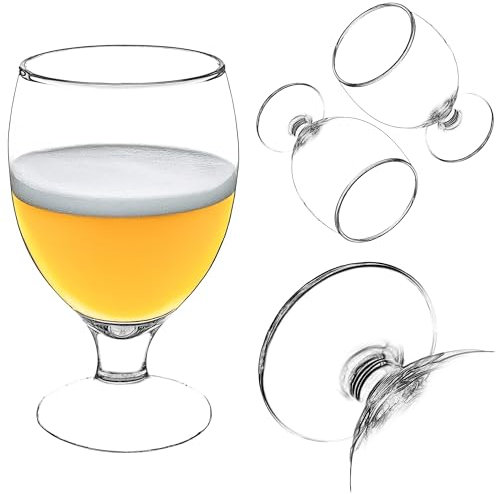 KADAX Biergläser Set, 370 ml, Biertulpen aus Glas, Biergläser für Pils, Helles, Weizen & Craft Beer, Bierglas, Bierkrug, Gläser für Bier, Weizenbiergläser (2 Stück)