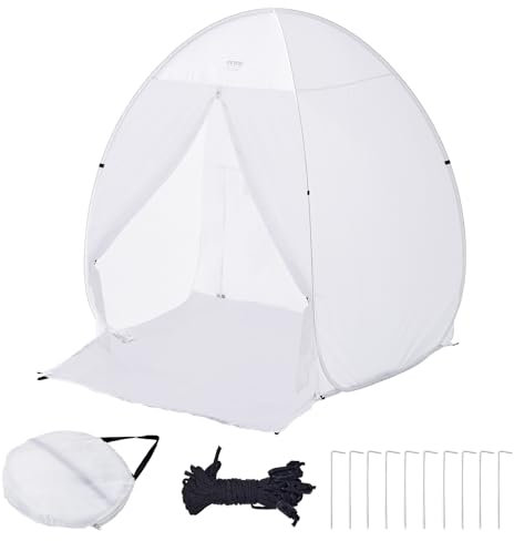 Cabine de peinture en spray portable 152 x 152 x 178 cm - Plancher intégré, fenêtre d'échappement, sac de rangement - Parfait pour la peinture en aérosol de meubles et les projets de bricolage