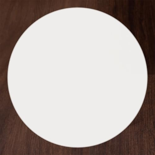 AtHaus® Lastra acrilica bianco opale tagliata | Ø 100 mm | Spessore 5 mm | Resistente ai raggi UV e agli urti | Pellicola protettiva su entrambi i lati | Traslucida e versatile