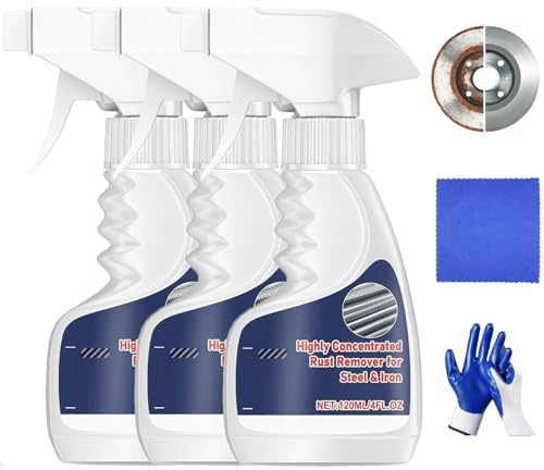 Anti-Rouille MéTal, Dissolvant De Rouille MéTallique Puissant, Highly Concentrated Rust Remover For Steel, Puissant Dissolvant De Rouilled Pour Le Fer, Produit Pour Enlever La Rouilles (3 Pcs)