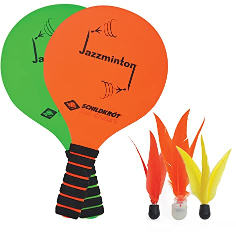 Schildkröt® Jazzminton Set, 2 Schläger, 3 Birdies, LED Ball für das Spiel bei Nacht, das coole neue Beachball Set, toller Ballflug, der Spass für Jung und Alt, 970155, o.G.