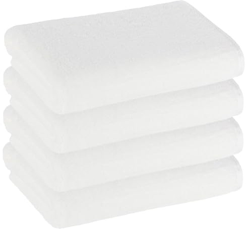 PremiumShop321 4er Pack Handtuch 50x100 Frottierserie Profi-Star 500g/m² weiß