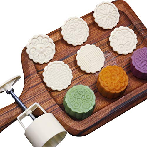 75g 6 stücke Plätzchen Briefmarken Mond Kuchenform Set, DIY Cookie Presse Mitte Herbst Festival Decor Kuchen Cutter Form