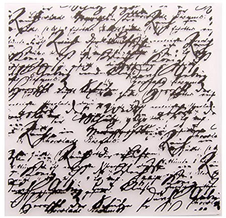 Jilibaba Kunststoff Prägeschablone, Hintergrund handschriftliche Textvorlage für Scrapbooking, Kartenherstellung, Fotoalbum, Einladungen, DIY Handwerk