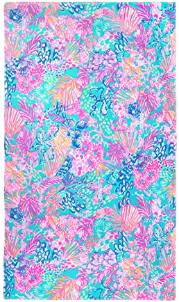 Lilly Pulitzer Grande Serviette de Piscine/Plage surdimensionnée, 101,6 x 178,8 cm, Grande Serviette éponge pour Adultes, splendeur dans Le Sable