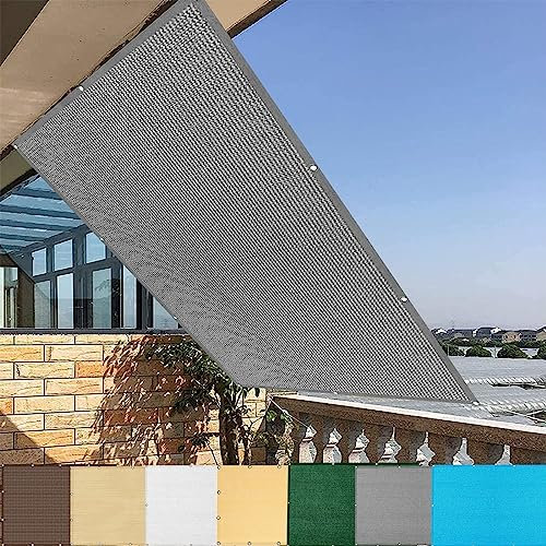 YANHONG Recinzione Copertura per Balcone 90x350cm(35x138inch) Recinzione Copertura Schermante per Balcone Privacy Resistente alle intemperie per Recinzione, Grigio