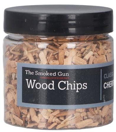 Alomejor Virutas de Madera para Fumar Whisky de Generación Rápida de Humo con Sabor a Fruta para Cócteles, Carnes, Virutas para Ahumar Whisky (Cereza)