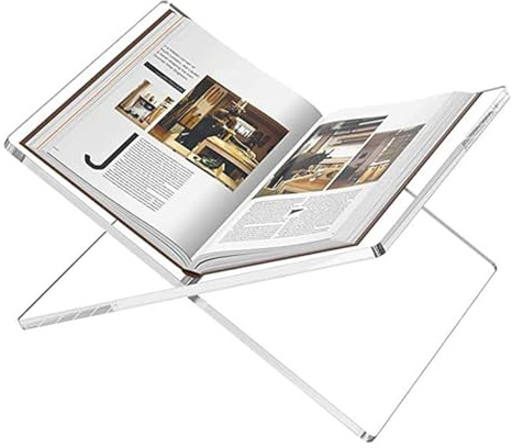 Acrylic Book Stand, Open Reading Book Stand, Clear Book Display Stand, Acrylic Cook Book Holder, Functional Clear Extra Thick Reading Stand for Bibles