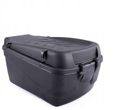 QLS Fahrradkoffer Fahrradbox Gepäckträger Box Fahrrad Topcase Radfahrerkoffer Schwarz aus Kunststoff