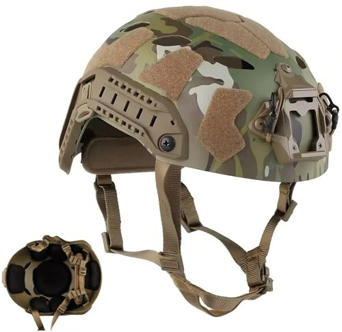 LZAQHMT Casco Tattico Versione Semplificata Ops-Core SF Super High Cut Casco Softair Veloce, Protezione Per Ciclismo, Paintball Outdoor(CP)