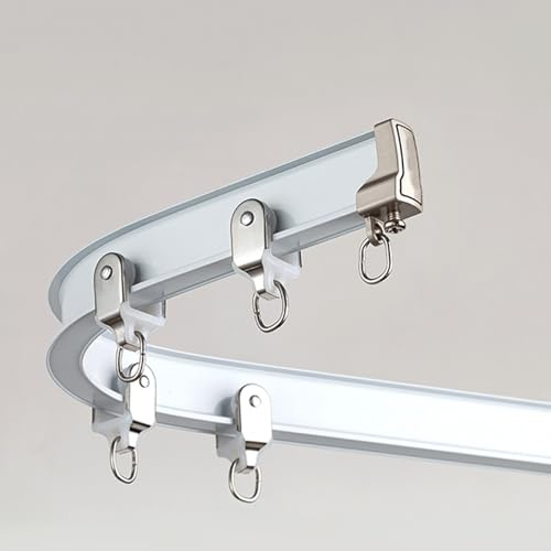 Flexibelt takspårsystem för gardiner, böjd skiljeväggsavdelare, justerbar draperistång, glidande fallspår för heminredning och rumsavskiljning