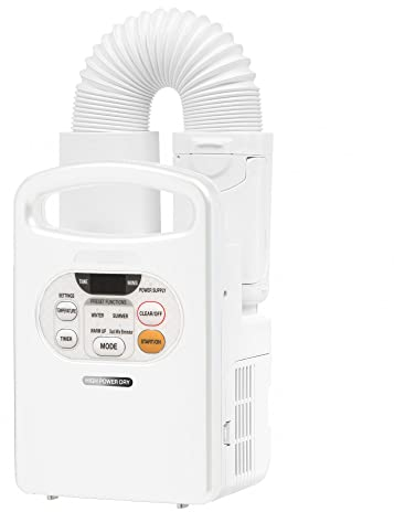 Iris Ohyama, Calentador, secador y desinfectador eléctrico de mantas 3-en-1, 560W, Manguera extensible, modo de eliminación de ácaros, Para ropa de cama, zapatos - FK-C2 - Blanco