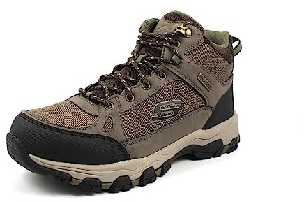 Skechers Men's SELMEN MELANO Hiking Boot, Chocolate Leather W/Mesh, 11 UK