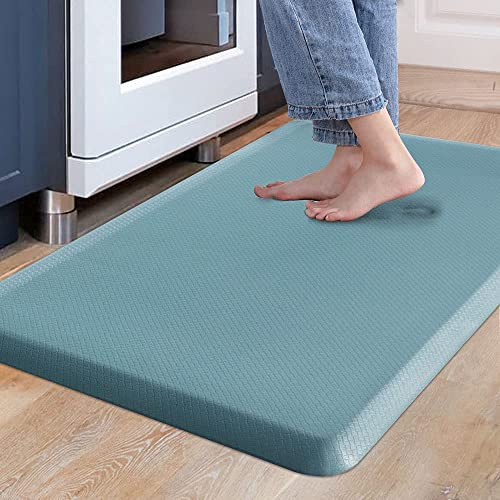 Carvapet Antideslizante Alfombra de Cocina Anti Fatiga Alfombrillas de Pie PVC Confort Acolchado Alfombrillas de Cocina Alfombra de Corredor(Teal,44x70cm)