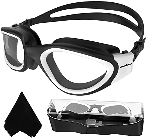 Winline Polarisiert/Nicht Polarisiert Schwimmbrille Erwachsene Jugendliche,Anti-Beschlag-UV-Schutz Wasserdicht klare Sicht einfach einzustellen mit weichen Nasenstegen für Herren Damen