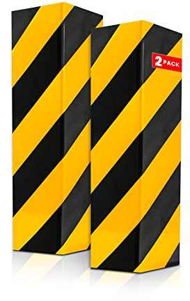 CRINSTON® Protector Columnas Garaje |2 Unidades 40x20x2 cm | Protector Parking – Protector Esquinas Reflectante - Protector Puertas y paragolpes Coche, Evita Golpes y Arañazos.