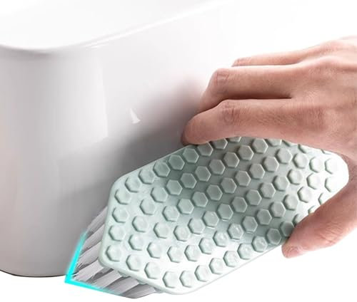 Brosse à récurer pour sols - Brosse à récurer multifonction - Brosse à récurer robuste avec poils durs et robustes - En forme de V - Antidérapante - Pour cuisine, WC, mur, baignoire, fli