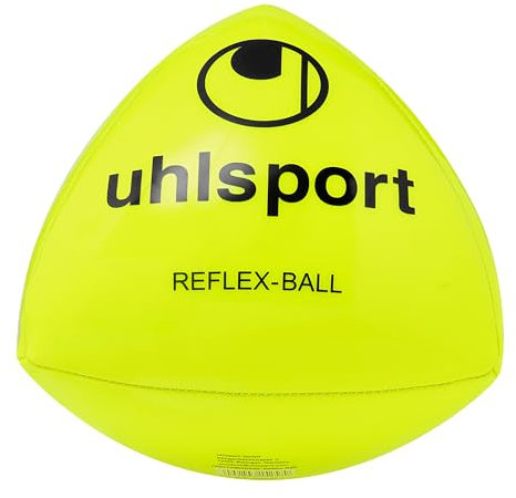 uhlsport Fußball Reflexball, spezieller Trainingsball für Torwart und Fußball-Spieler, Übungs-Ball für das Training der Reflexe und Reaktionen, Lieferumfang 1 Ball, gelb/schwarz