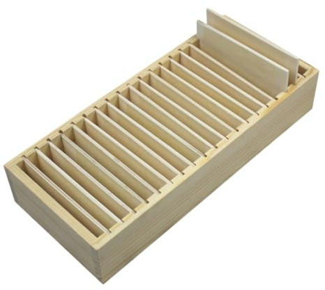 DIYEAH Boîte De Rangement Pour Cartes De Visite Multi-Grilles Compartiments Porte-Cartes Porte- D'Hôtel Organisateur Visite Pour Bureau