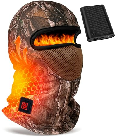 Men Women Heated Balaclava Gear Fishing Hunting Ice Pesca Motorcycle Snowboarding Motocross Motos Climbing Ski Hiking Biking Bicicletas Winter Outdoor Cold Weather Accesorios Camo Accessories Running