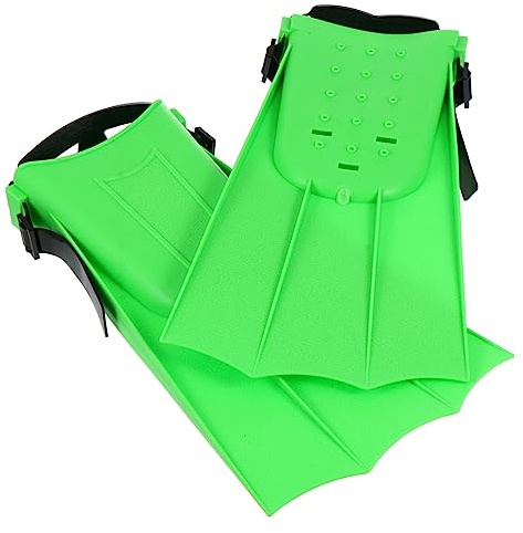 TOBBOMEY Pinne Corte Unisex in Gomma Resistente Pinne Allenamento Leggere e Confortevoli per Adulti Accessori Piscina Durevoli e Antistanchezza Verde