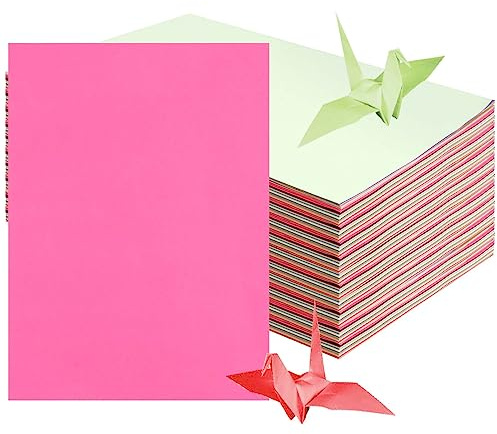 NGOSUET 500 stycken färgglada papper A4 tonpapper, 70 g/m² tonkartong A4, färgglatt pysselpapper, tonritpapper, färgpapper för origami, inbjudningar, gör-det-själv scrapbooking
