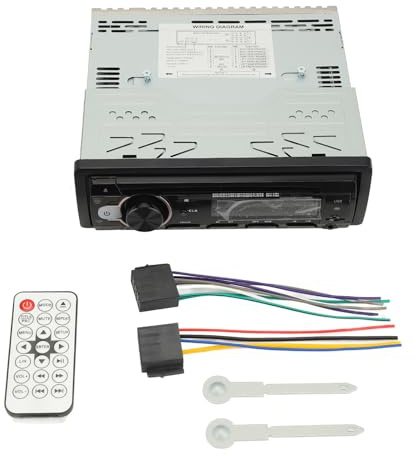 Radio de auto Brilluxa estéreo, reproductor de mp3 Bluetooth, unidad de reproductor de DVD, de audio de automóvil USB, receptor estéreo universal