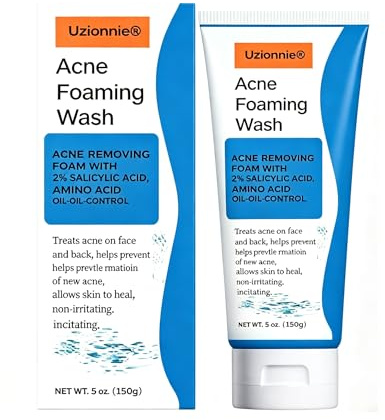 Acne Foaming Wash Acné Espuma,Espuma De Limpieza De Acné,Limpieza De Poros Profundos,LocióN De Limpieza Facial Y Corporal,Limpiador Facial De Poros Suaves