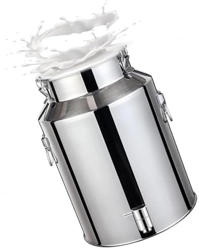 Bidon INOX pour Huile d Olive 5-88 litres avec Robinet, Bidon a Lait Aluminium pour Huile Et Aliments pour Stockage,Capacity-5L