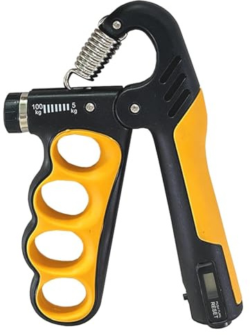 Dryxog Handtränare fingertränare expander fitness styrka träning utrustning handräknare grepp styrka greppstöd styrketräning träningsutrustning har forearm handkraft sportutrustning hem (orange)