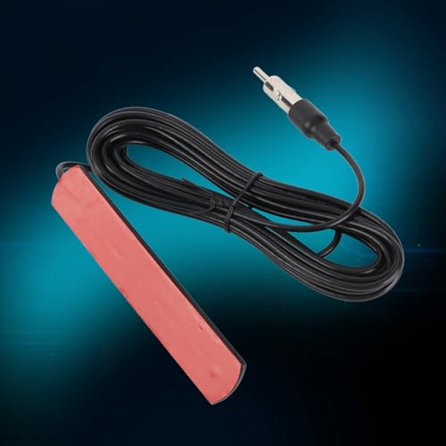 Pongnas Antena de Radio para Automóvil 309, Antena FM Am Negra Universal con Cable de 5 M, para la Mayoría de los Vehículos Instalación en Parabrisas Delantero o Trasero