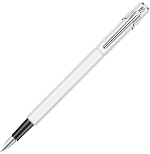 Caran d'Ache 849 Metall-Füllfederhalter Weiß EF, 1 Stück (1er Pack)