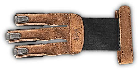 est-Hunter Traditioneller Schießhandschuh braun - Wildleder (Large)