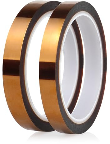 BOMEI PACK Ruban polyimide résistant aux hautes températures, thermorésistant sans résidu pour isolation circuits imprimés (10mm*33m)