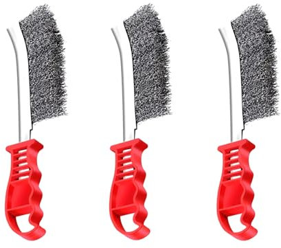 Stainless Steel Wire Brush Set, 3Pc Metal Wire Hand Brush Stainless Steel Bristles Rust Paint Removal Heavy Duty